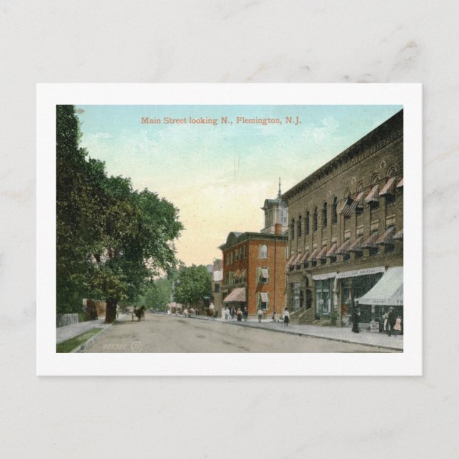 Main St., Flemington, NJ Vintage Postcard (Front)