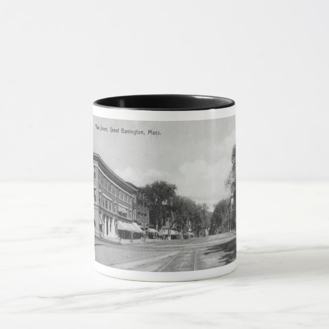 Main St., Great Barrington, Massachusetts Vintage Mug (Center)