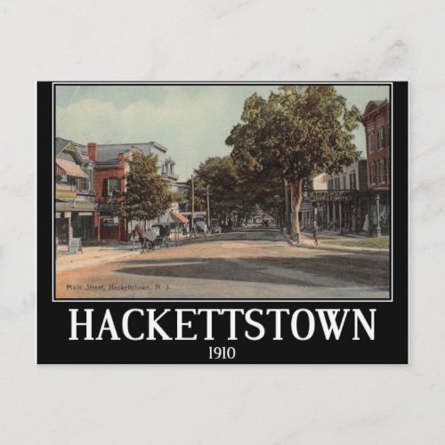 Main St Hackettstown NJ Vintage Postcard