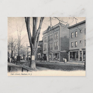 Main St, Madison, New Jersey 1908 Postcard