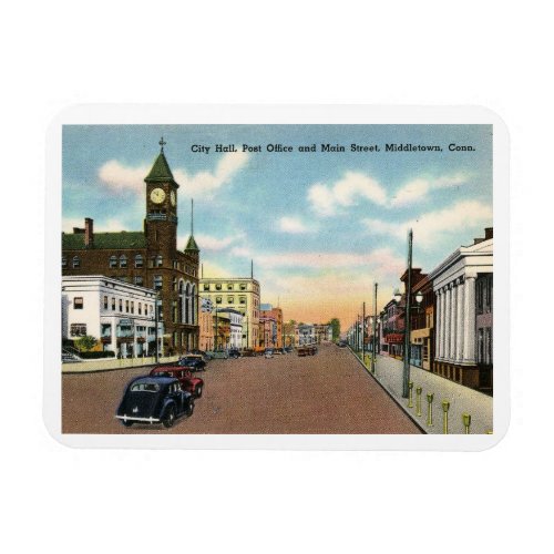 Main St Middletown Connecticut Vintage  Magnet