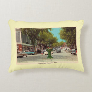 Main St Nantucket c1960s Vintage Style  Accent Pillow