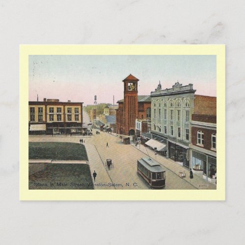 Main St Salem North Carolina Vintage Postcard