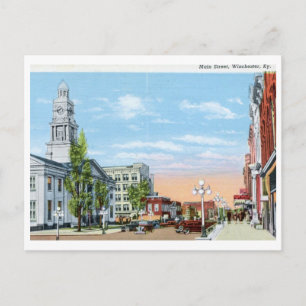 Main St., Winchester, Kentucky Vintage Postcard