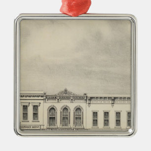 Main St Woodland 2 Metal Ornament