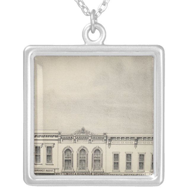 Main St Woodland 2 Silver Plated Necklace (Front)