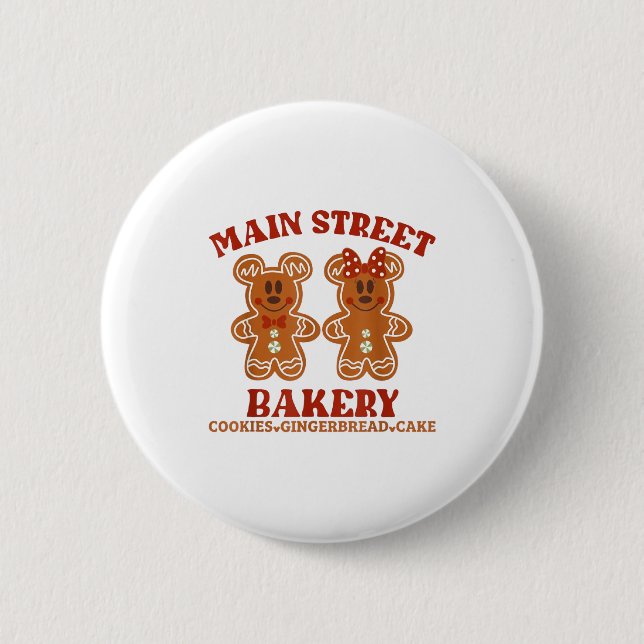 Main Street Bakery Cookies Gingerbread Cake Christ Button (Front)