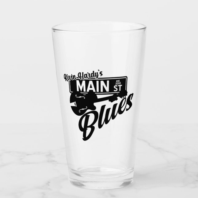 Main Street Blues Beer Glass (Front)