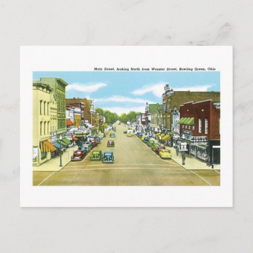 Main Street Bowling Green Ohio Postcard