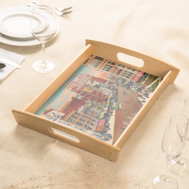 Main Street - Buffalo, NY Vintage Serving Tray (Front)