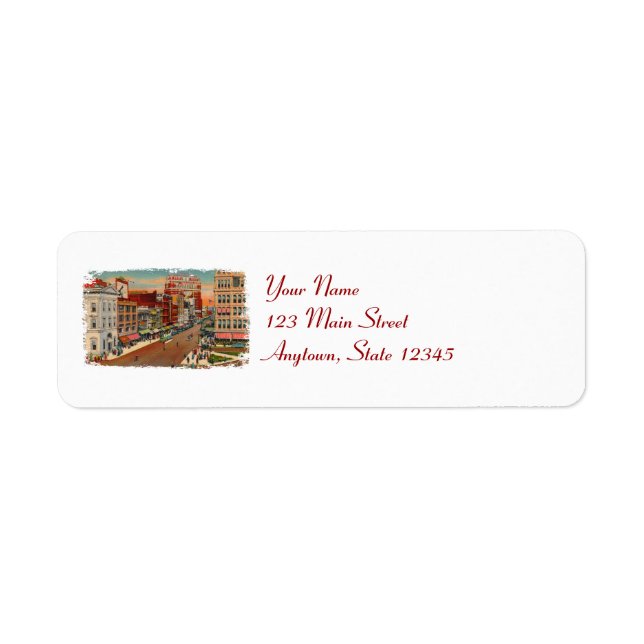 Main Street Buffalo Return Address Labels (Front)