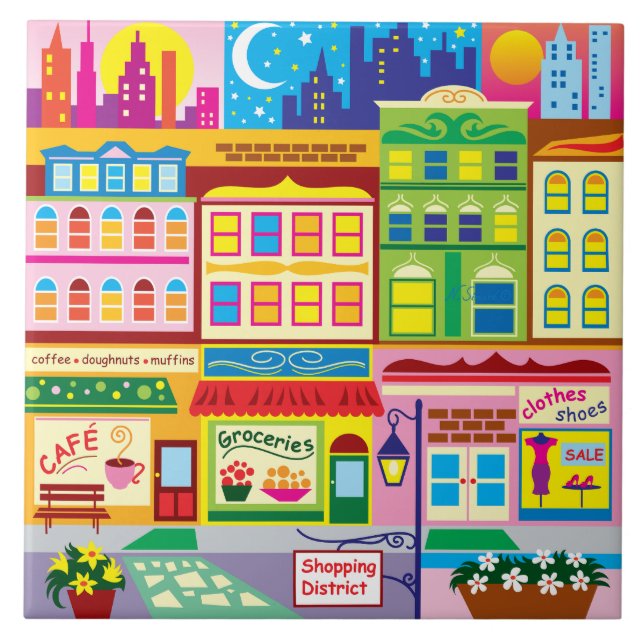 Main Street Colors Ceramic Tile (Front)