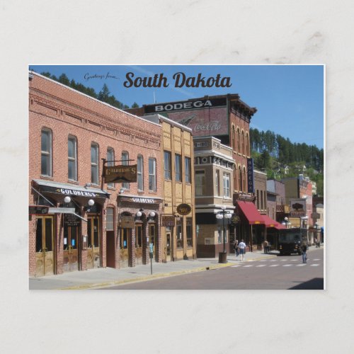 Main Street Deadwood South Dakota Postcard