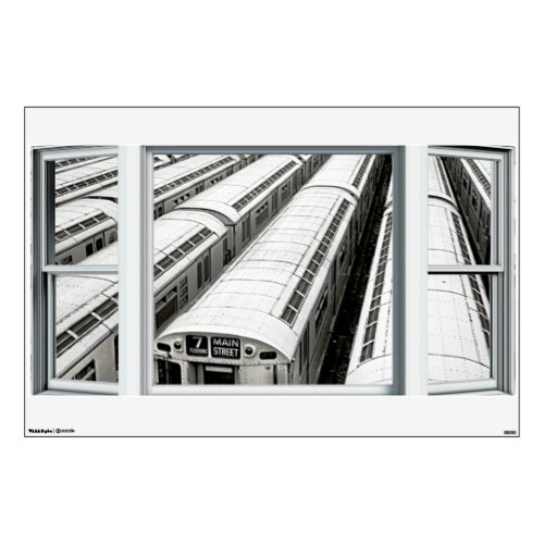 Main Street Flushing Train Yard Wall Decal