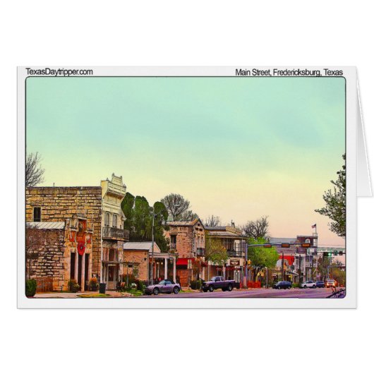 Main Street, Fredericksburg, TX Cards (Front Horizontal)