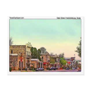 Main Street, Fredericksburg, TX Postcard