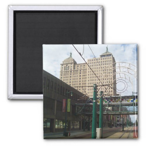 Main Street Ground View of  the Liberty Building Magnet
