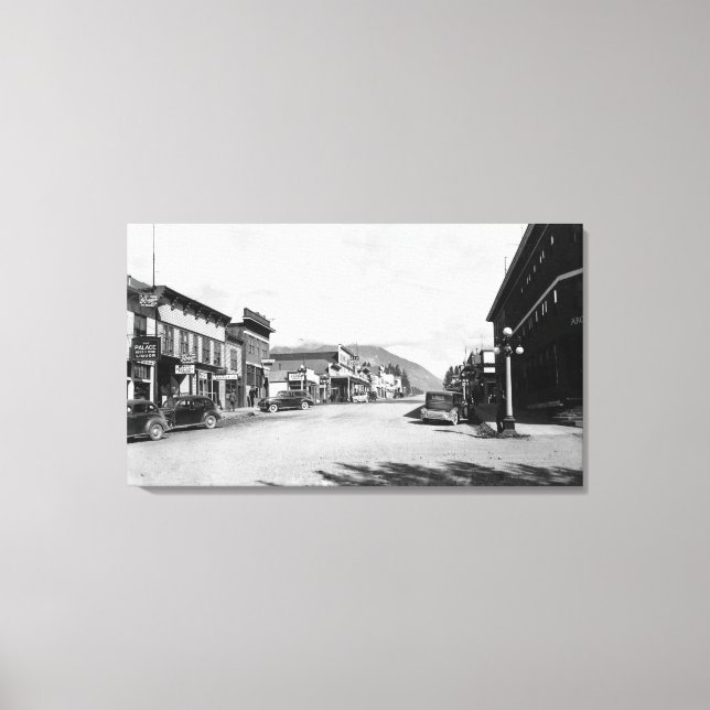 Main Street in Seward, Alaska Photograph Canvas Print (Front)
