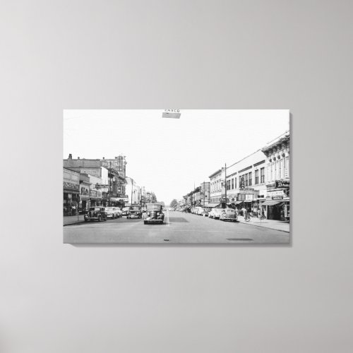 Main Street in Walla Walla WA Photograph Canvas Print