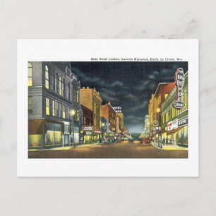 Main Street, La Crosse, Wisconsin Postcard