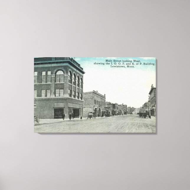 Main Street Looking WestLewiston, MT Canvas Print (Front)