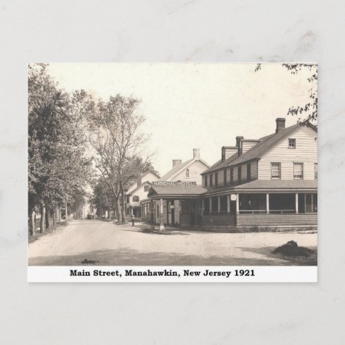 Main Street Manahawkin NJ Vintage Postcard