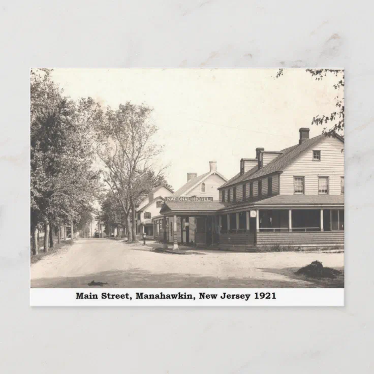 Main Street, Manahawkin NJ Vintage Postcard Zazzle