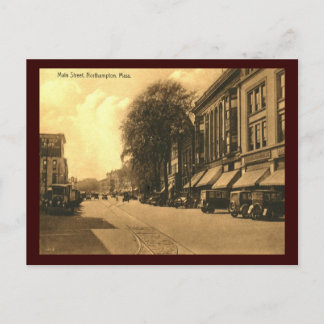 Main Street, Northampton, Massachusetts Vintage Postcard