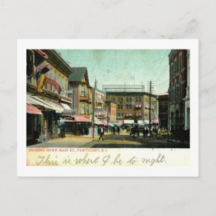 Main Street, Pawtucket, Rhode Island Vintage Postcard