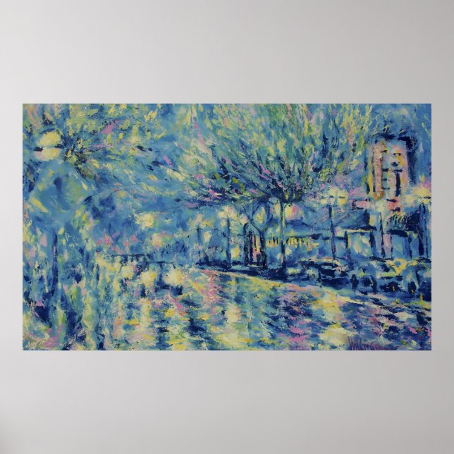 MAIN STREET RAINY NIGHT POSTER (Front)