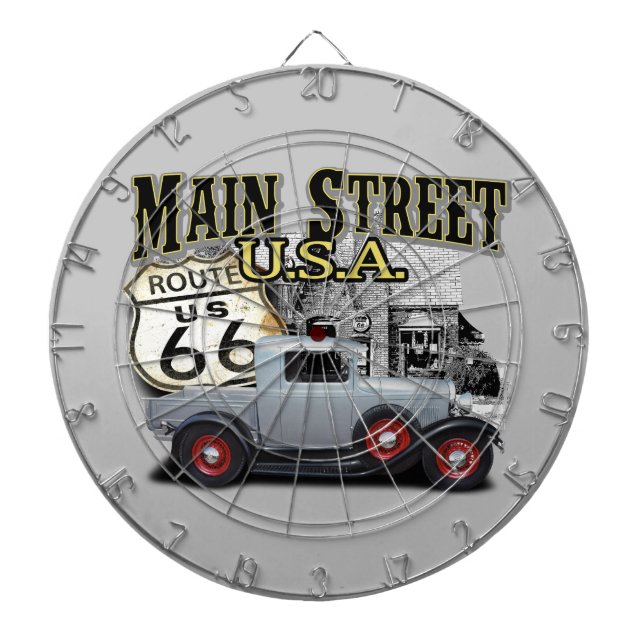 Main Street Rod Dart Board (Front)