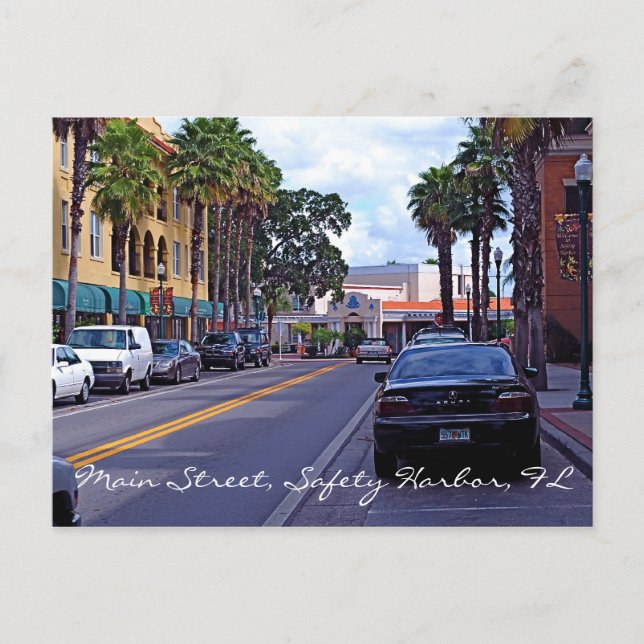 Main Street, Safety Harbor Postcard (Front)