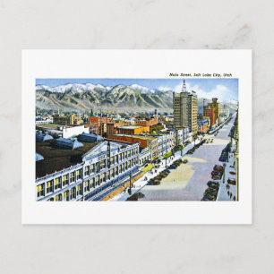 Main Street, Salt Lake City, Utah Postcard
