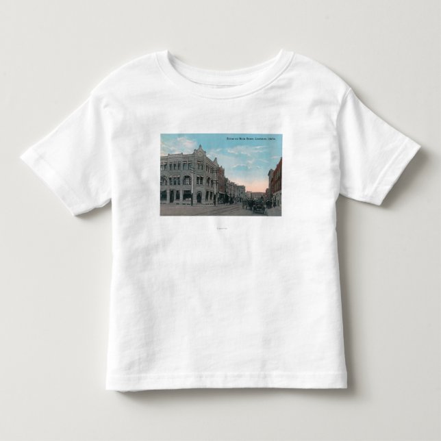 Main Street Scene with Horse Carriages and Toddler T-shirt (Front)