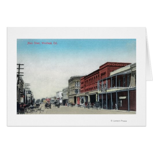 Main Street SceneWoodland, CA Cards (Front Horizontal)