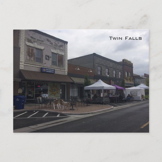 Main Street - Twin Falls Postcard (Front)