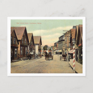 Main Street, Vinalhaven , Maine Vintage Style Postcard