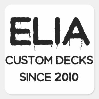 Main white logo square sticker