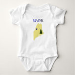 Maine (1901) Flag Baby Bodysuit at Zazzle