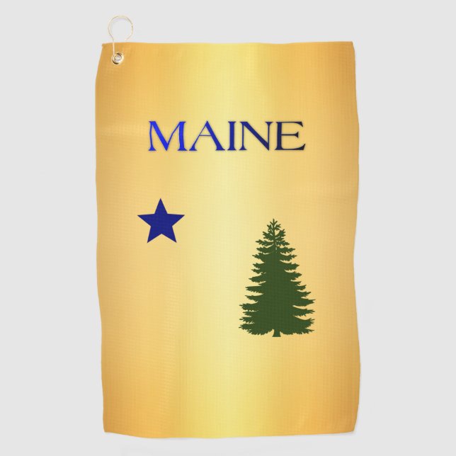 Maine (1901) flag golf towel (Front)