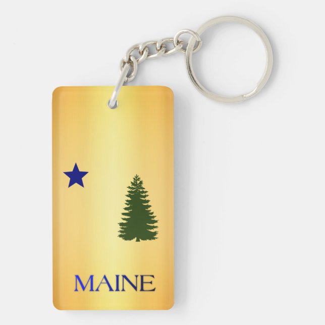 Maine (1901) flag keychain (Back)