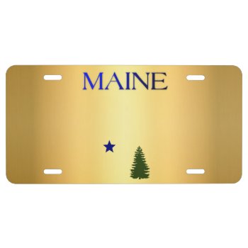 Maine (1901) Flag License Plate by Pir1900 at Zazzle