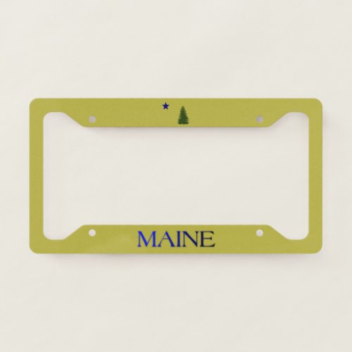 Maine 1901 flag license plate frame