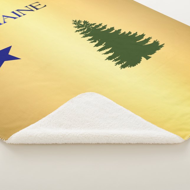 Maine 1901 flag sherpa blanket (3/4)