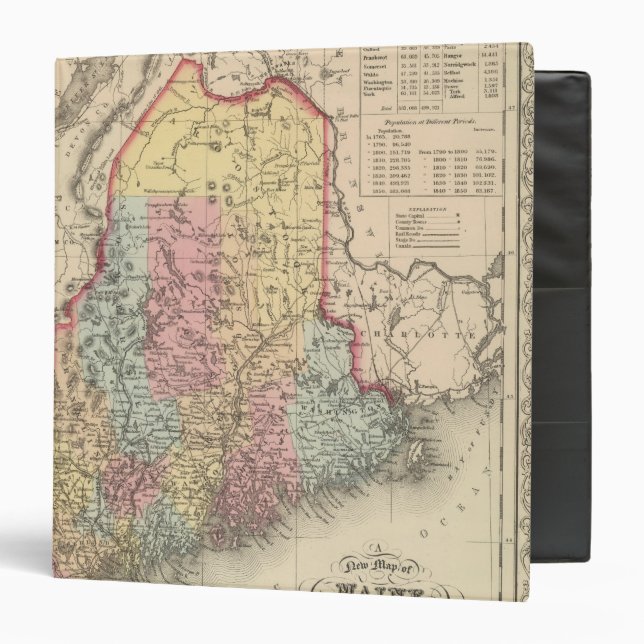 Maine 3 Ring Binder (Front/Inside)