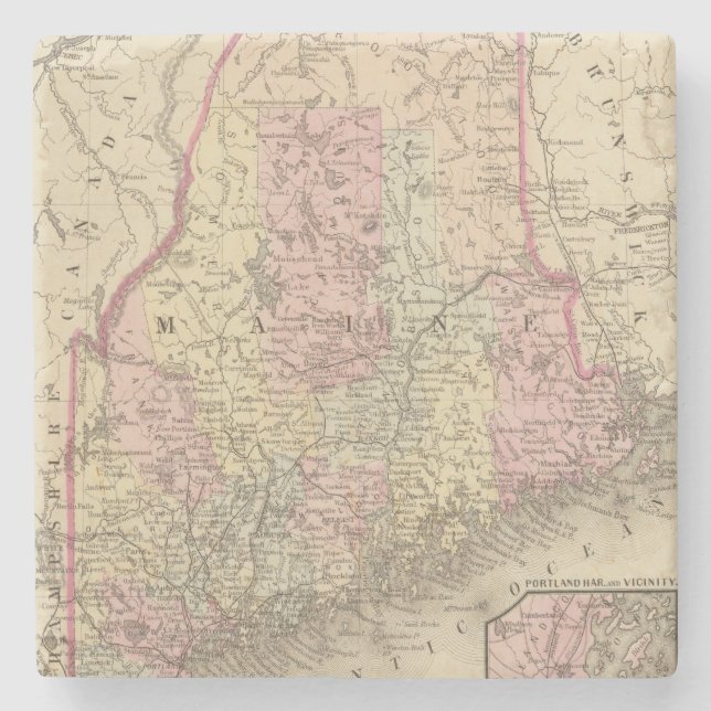 Maine 3 stone coaster (Front)