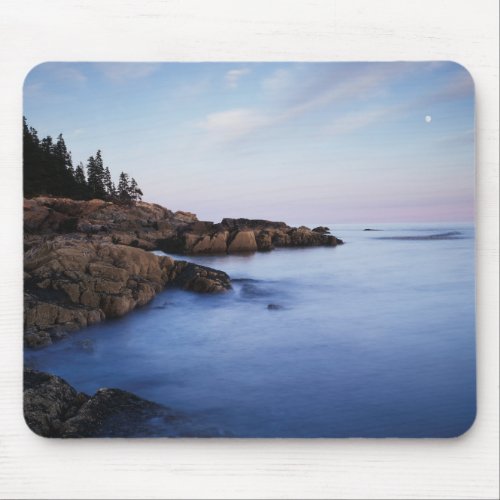 Maine Acadia National Park Moonset Mouse Pad