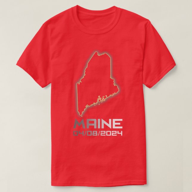 Maine America Astronomy otal Solar Eclipse 2024 Co T-Shirt (Design Front)