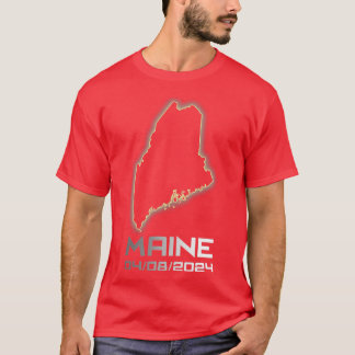 Maine America Astronomy otal Solar Eclipse 2024 Co T-Shirt