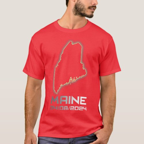 Maine America Astronomy otal Solar Eclipse 2024 Co T_Shirt